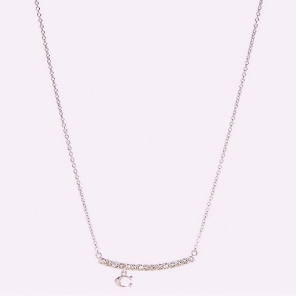 New COACH Signature C Paver 
Bar Necklace - Picture 1 of 3